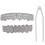 (Silver) Hip Hop Iced Out Teeth Grills Decoration Set 1