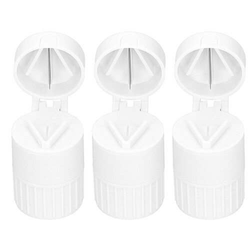 (White) 3x Multifunktions-Pillenzerkleinerer mit Box Grün 1