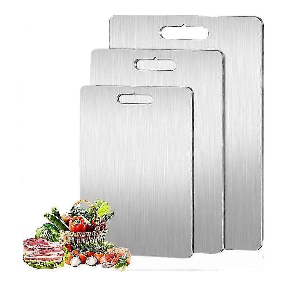Kikidex (As Show, 34*23Cm) Double Thick Titanium Cutting Board For Home Kitchen Cooking Outdoor Camping Hiking Backpacking