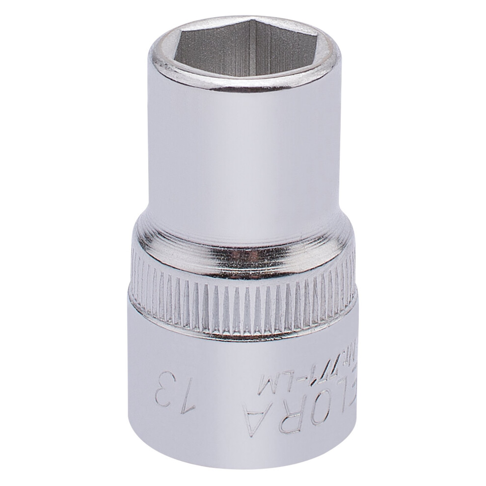 Draper Elora Hexagon Socket, 1/2"" Sq. Dr., 13Mm