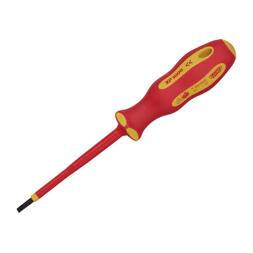 Draper XP1000® VDE Plain Slot Screwdriver, 4.0 x 100mm