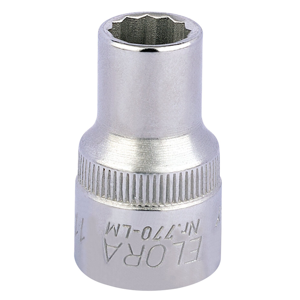 Draper Elora Bi-Hexagon Socket, 1/2"" Sq. Dr., 11Mm