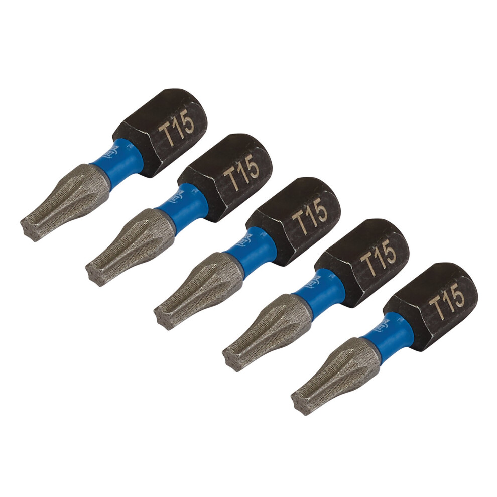 Draper T15x25mm Impact S/D Bit 5Pk 05492 Tx-Starã Impact Screwdriver Bits, 1/4" Hex 5059482036194