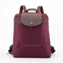 (wine red) Stylish Foldable Women's For chool Bag Waterproof Backpack Casual Travel Bag Backpack Nylon Adjustable Straps Women's Bag