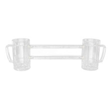 430ml Double Joint Beer Mug, Drop Resistant Acrylic Beer Glass, Beer Glass for Bar, Karaoke