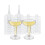 50 Pack Plastic Cups, 4 oz Disposable Stemmed Martini Glasses for Parties, Stackable Plastic Cocktail Glasses 1