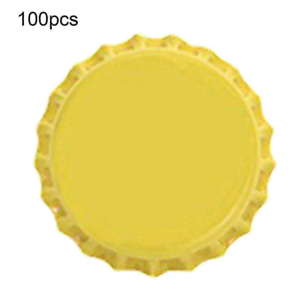 Kikidex (As Show, Red) 100Pcs Bottle Caps Sturdy Construction Anti-Deform Tinplate Mini Beer Drinks Caps For Home