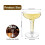 50 Pack Plastic Cups, 4 oz Disposable Stemmed Martini Glasses for Parties, Stackable Plastic Cocktail Glasses 2