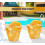 100 Pack 255ml Gold Rim Plastic Cups, Clear Rigid Disposable Cups, Bulk Plastic Cups 5