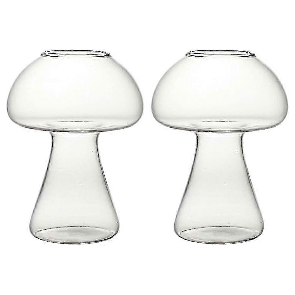 Set of 2 cocktail glasses, margarita glasses for party, mushroom-shaped glasses for serving cocktails