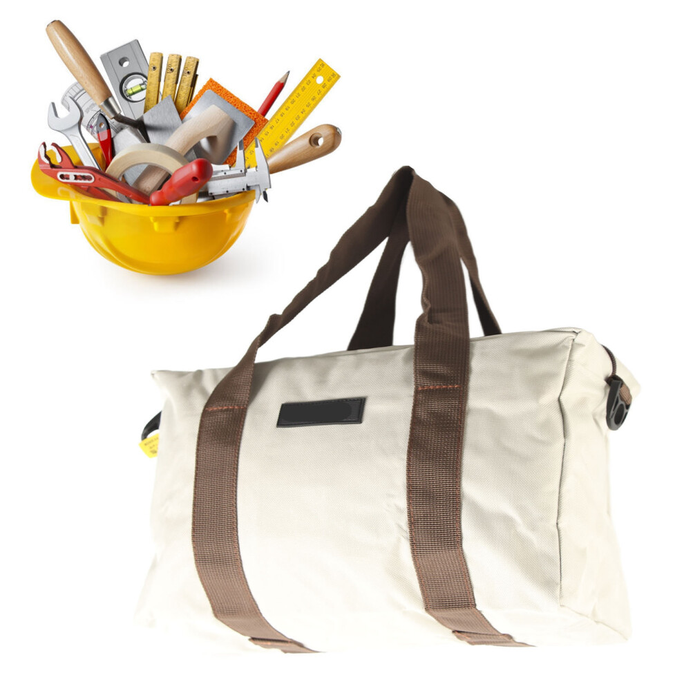 Heavy Duty Waterproof Tool Bag Gray 16In High Capacity Storage 4241356590081