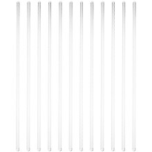 Set of 12 Clear Glass Coffee Cups, Cocktail Stirrer, Stirring Sticks, Lab Glass Stirrer, Glass Stir Bar