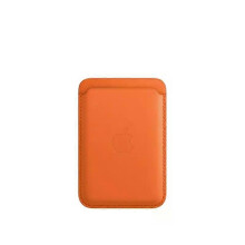(KB-Orange) For IPhone 16 15 12 13 14 Pro Max Plus Cases Cover Accessories-Original Apple Leather Magsafe Wallet Magnetic Card Holder Case