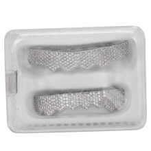 (Argent) Männer Hip Hop Zähnchen Iced Out Punk Grills