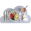 1 x Cloud Shaped Silicone Waterproof Placemat for Kids (Grey) 2
