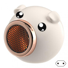 (EU plug, White) Mini Fan Heaters Advanced Safety Features Snug Dorm Life