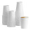 Pack of 100 disposable white paper cups for drinks, 35 cl 1