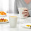 Pack of 100 disposable white paper cups for drinks, 35 cl 4
