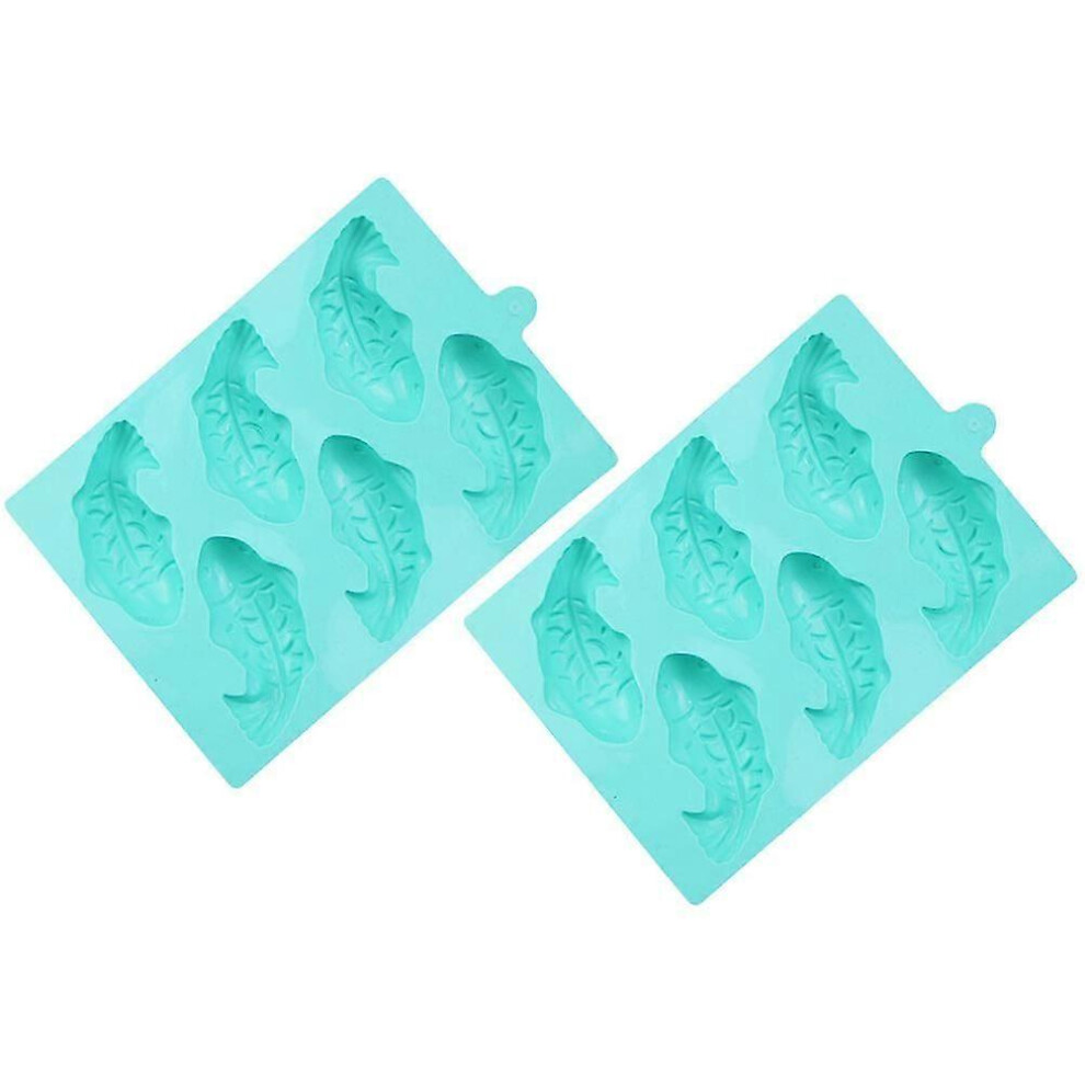 Set of 2 silicone carp cake molds for cookies, desserts