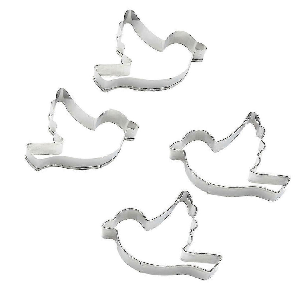 Set of 4 fondant molds, cookie cutters, cute, for wedding, metal