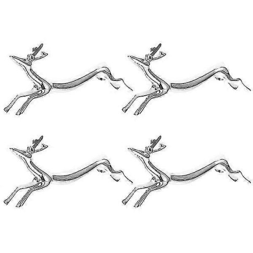 Set of 4 cutlery holders for table decoration (silver)