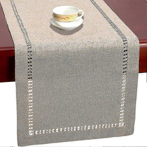 Handmade table runner, solid color, table decoration, 33 x 183 cm
