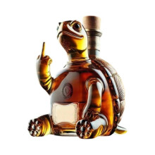3D Middle Finger Turtle Whiskey Decanter Turtle Whiskey Wine Glass Bottle for Bar Office Home Decor Unique Wine Decanter