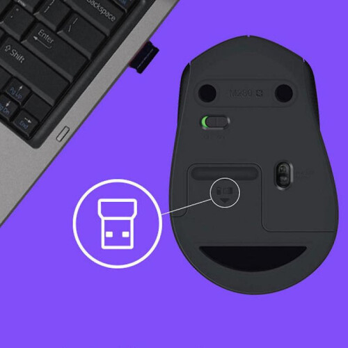 (Black) M280 2.4 GHz USB Bluetooth wireless mouse 1