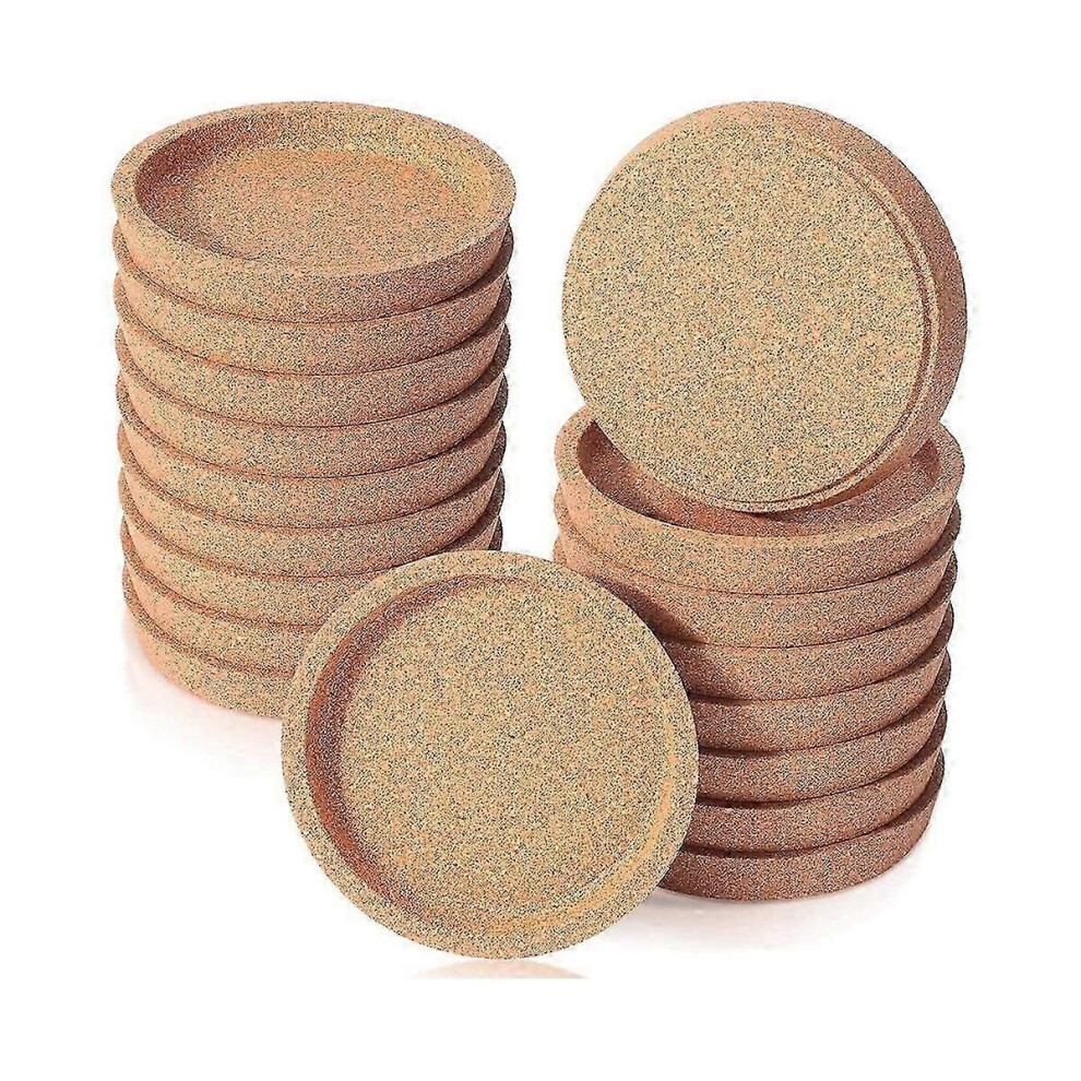 Set of 18 cork coasters, 10 cm, round, leak-proof, reusable and absorbent