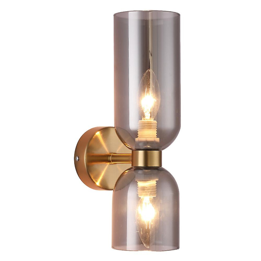 Kikidex (As Show, One Size) Glass Wall Brass Wall Up And Down Ing Wall Copper Wall Light