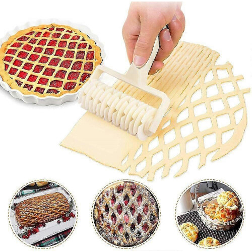 Set of 2 lattice pastry cutter rollers 2