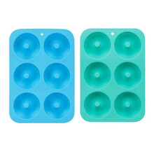 Silicone Donut Pan - Non-stick silicone donut pan, easy to release! Heat resistant, for perfect donuts, bagels and cakes.