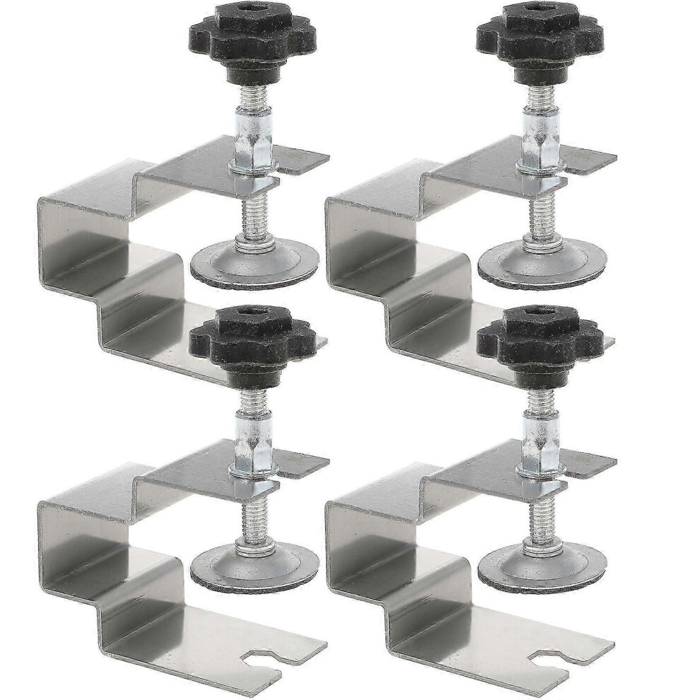Set of 4 fixing clips for drawers and cabinets