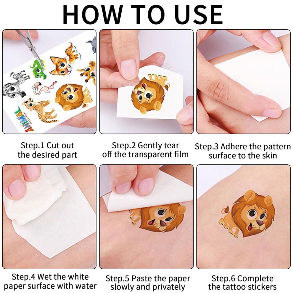 Temporary Halloween Tattoos: Witch & Web Designs 10 Sheets for Children