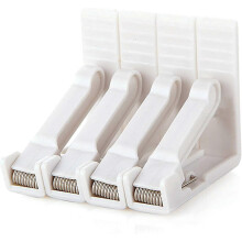 Pack of 4 plastic tablecloth clips, adjustable high clamp, desk support thickness about 4.5 cm, white