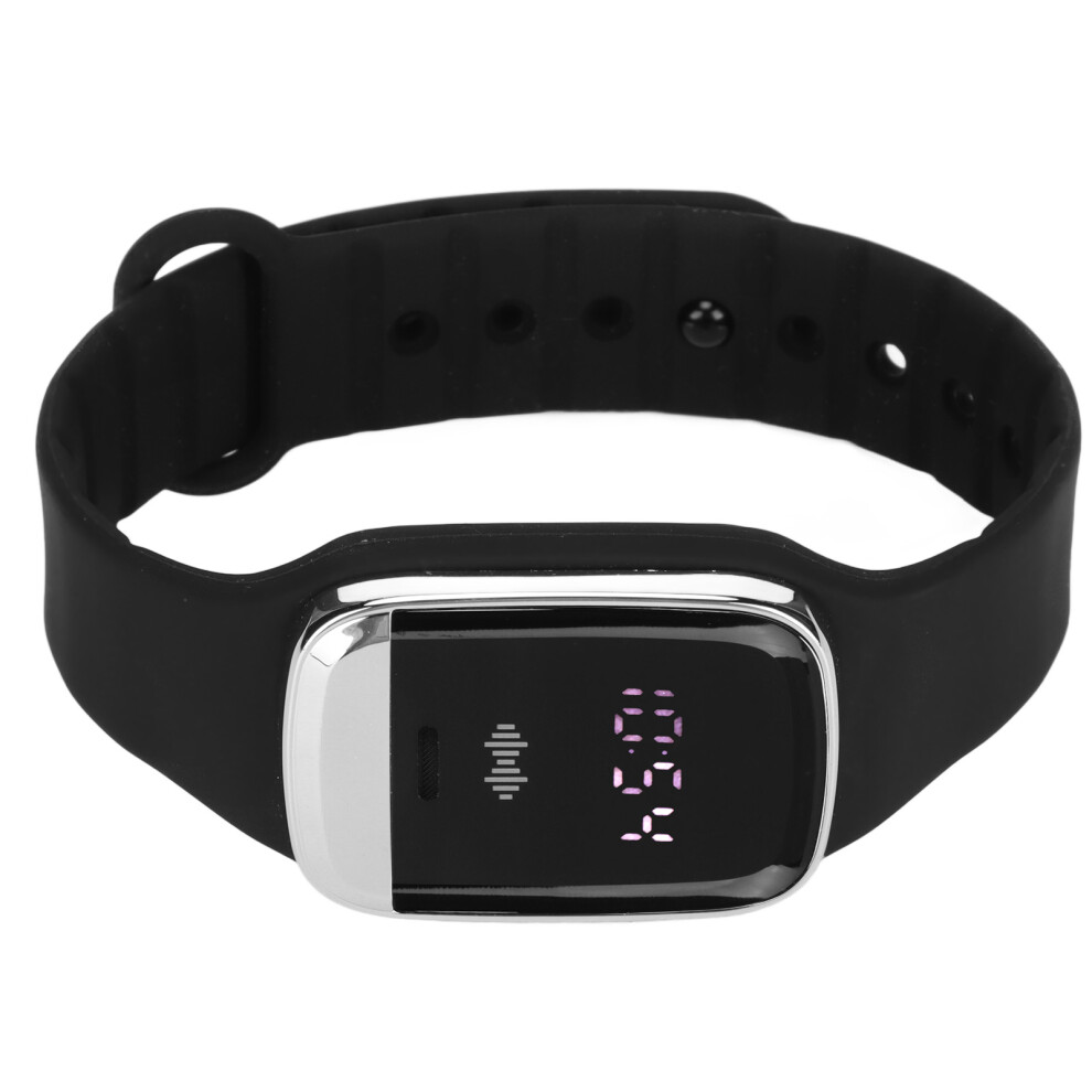 3-Speed Mosquito Wristband With Ultrasonic Repellent & Time Function Black 3211356590870