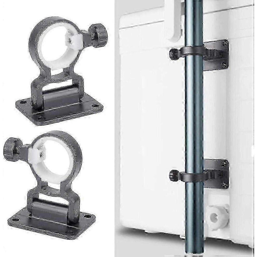 Kikidex (As Show, One Size) 2-Piece Wall-Mounted Removable Parasol Bases For Balcony