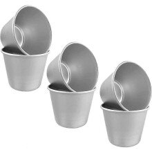 Mini Pudding Molds, 6 Pcs, Reusable Non-Stick Parchment Paper Cake Molds, Easy Clean DIY Cake Molds for Pudding Pies