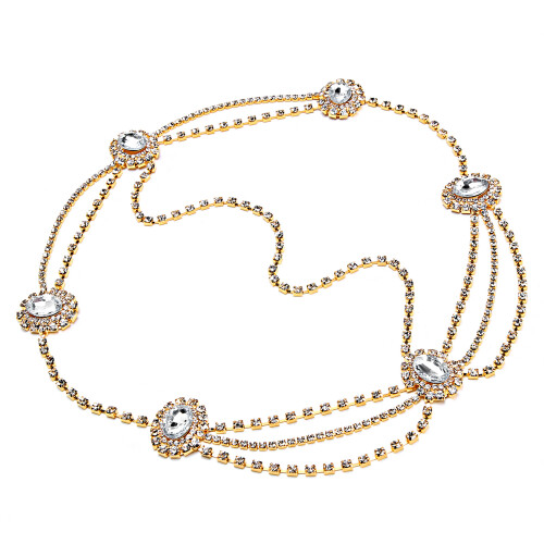 (Gold) Zilveren Vintage Haar Chain