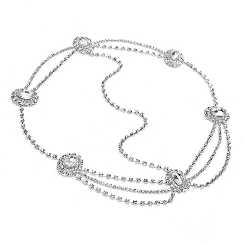 (Silver) Zilveren Vintage Haar Chain 1