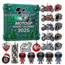 (3pcs)Motorcycle Advent Calendar 2025 - 24 Days Christmas Countdown Gift for Motorcycle Lovers & Riders, 2D Acrylic Motorcycle, Holiday Decor
