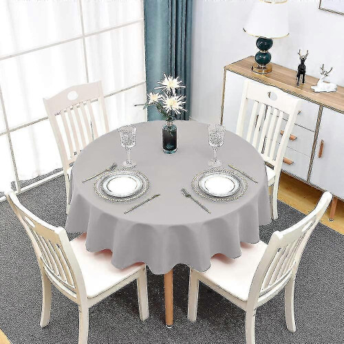Round tablecloth - Waterproof and wrinkle-free, washable, polyester 1