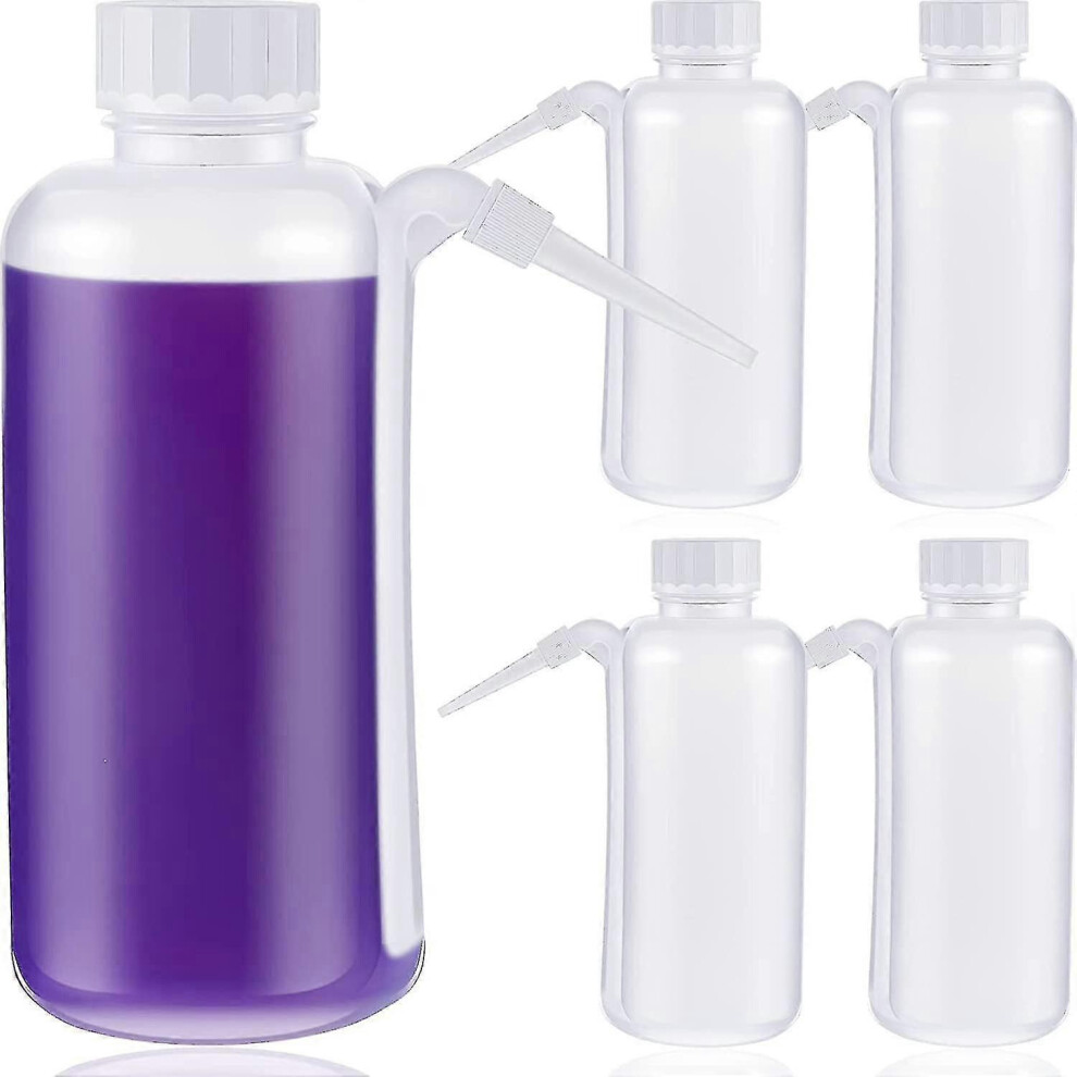 Set of 5 plastic non-drip communion bottles with side straw