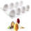 Easter Egg Silicone Mold, 8 Cavity Oval Egg Shape Silicone Mold for Cake Decorating, Chocolate Mold. 1