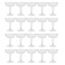 Disposable Plastic Champagne Flutes - 20 Clear Plastic Champagne Flutes for Parties (haoyi)
