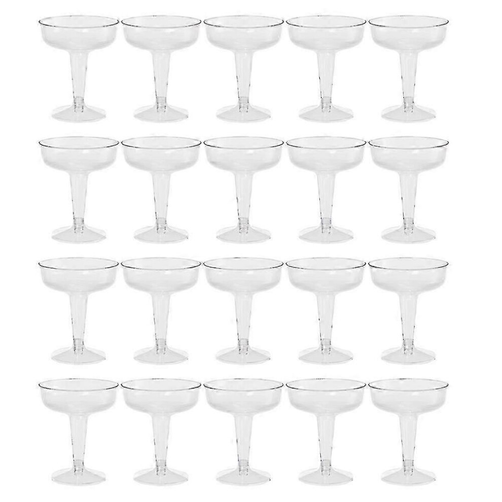 Disposable Plastic Champagne Flutes - 20 Clear Plastic Champagne Flutes for Parties (haoyi)