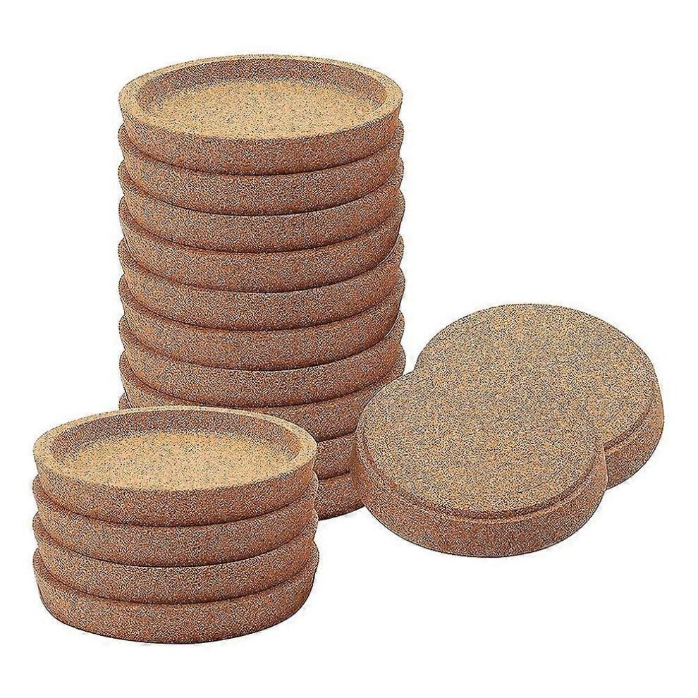 16 Pack Cork Coasters, 4 Inch Round Absorbent Heat Resistant Coasters for Most Cups