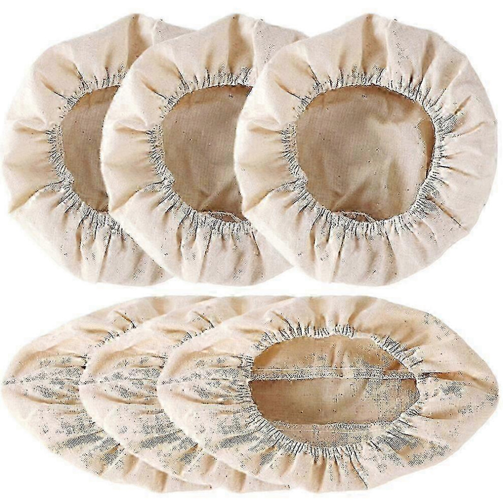 Set of 6 fabric liners for Banneton bread basket, for raising sourdough dough