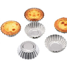 (30 pieces) 32 pieces Stainless Steel Muffin Pans Tartlet Molds Non-Stick Baking Cups