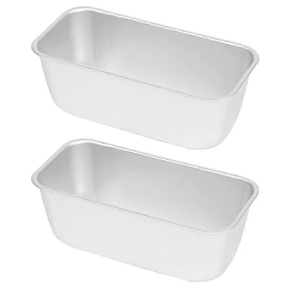 Set of 2 rectangular baking pans for toast, cakes, bread and loaves